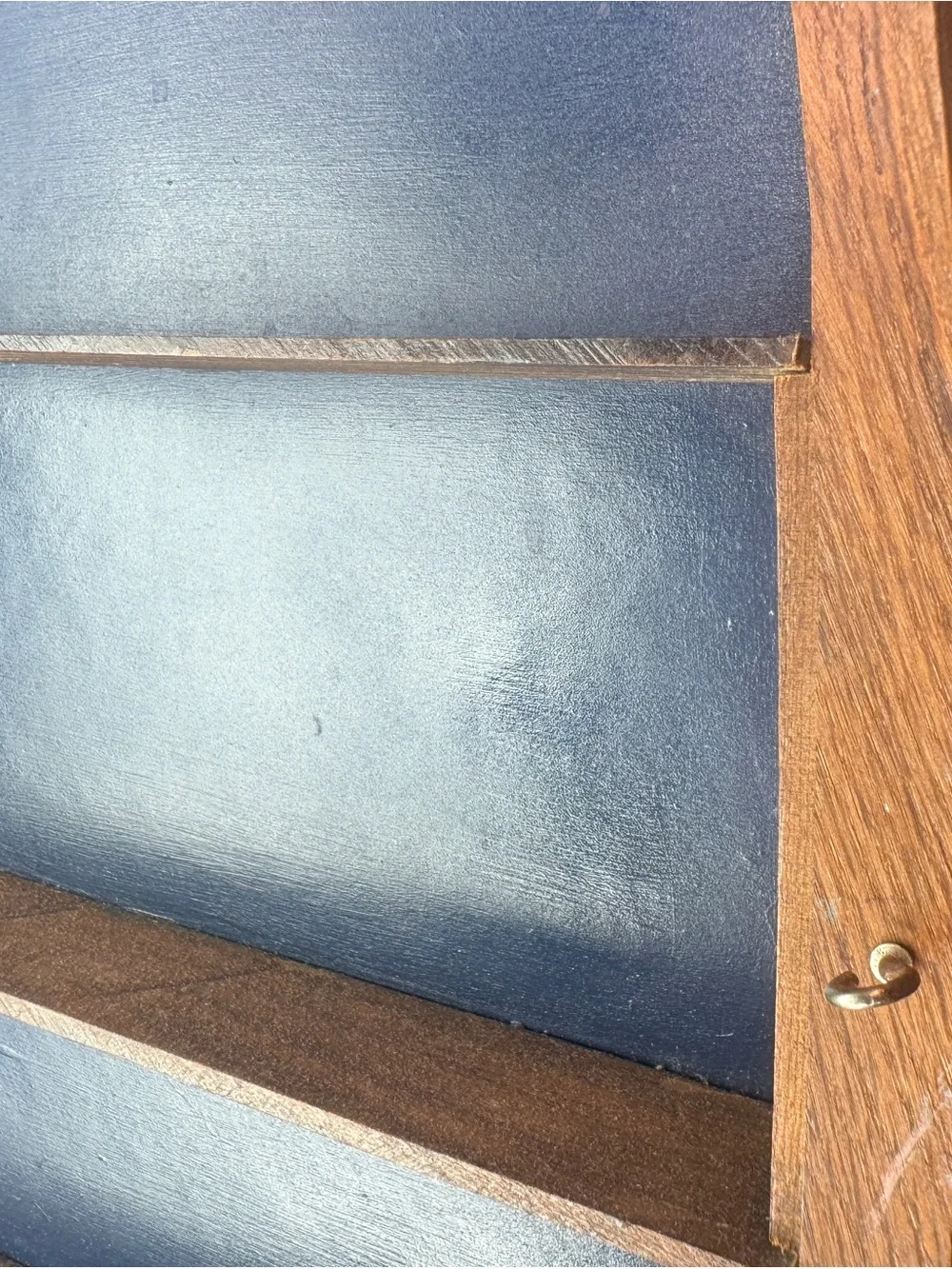 Blue Wooden Boat Shelf Wall Decor or Tabletop - 19”